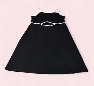 wild fable Black Mini Dress with White Trim thumbnail 1