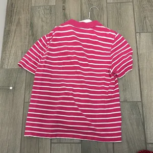 White stag pink and white stripes polo thumbnail 4
