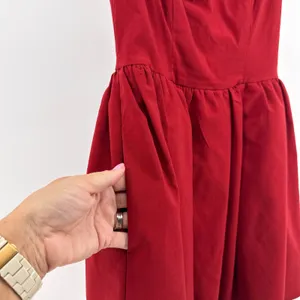 LPA Red Giovanna Mini Dress Square Neck Fit & Flare Revolve Size Small Pockets‎ thumbnail 4