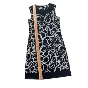 ALYX Dress Women's Size 6‎ Sleeveless Black White Mod Circle Print Career thumbnail 7