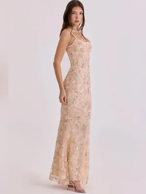 House of CB Blush Embroidered Lace Maxi Dress thumbnail 3