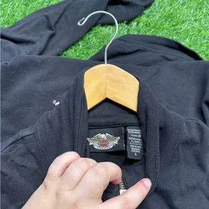 Harley Davidson Y2K Silver Logo Zip Up Jacket thumbnail 7