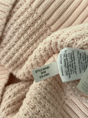 J.Crew Preppy & Cozy Women's V-Neck Waffle Knit Sweater in Soft Pink Small thumbnail 8