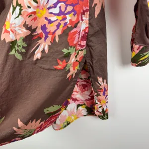 Soft Surroundings Floral Tunic Top Size S/M Long Sleeve Boho‎ Artsy Cottage Fall thumbnail 5
