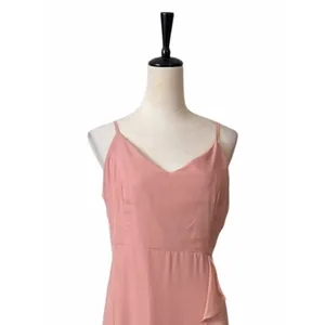 Birdy Grey Theresa Chiffon Gown Size L Ruffle Bridesmaid Dress Dusty Rose NWT thumbnail 9