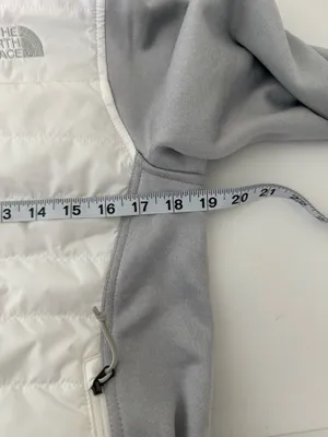 The North Face Mashup Insulated Jacket White Gray Full Zip Puffer thumbnail 8