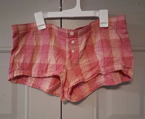 Xhilaration pj pajamas sleepwear shorts pants in dark pink/light pink size small. thumbnail 1