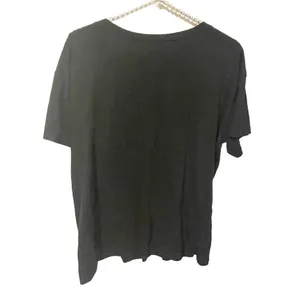 Victorias Secret Pink Medium Black Spellout Lace Up‎ Neck Short Sleeve Top thumbnail 4