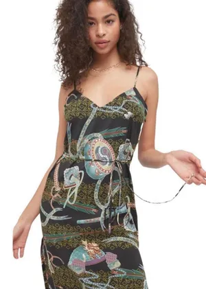 Urban Outfitters Black “Jones Satin Tie Slip Dress” thumbnail 1