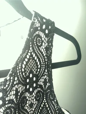 Black Lace Midi Dress with Nude Lining thumbnail 3