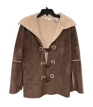 Brown Faux Shearling Jacket (Size 1X) thumbnail 1
