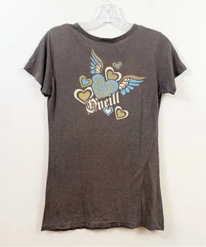 O’Neill Heart Hippie Brown T-Shirt thumbnail 4