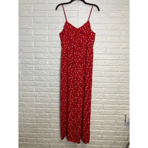 Madewell ruched wide leg jumpsuit in prairie posies women's 14 business casual‎ thumbnail 4