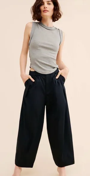 ANTHRO | MAEVE Curve‎ Poplin Barrel Pants thumbnail 1