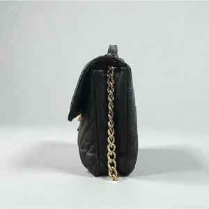 MICHAEL KORS Quilted Leather Sloan Chain Crossbody HandBag Black Clasic Elegant thumbnail 4