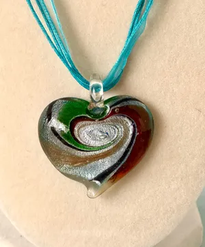 Glass Heart Necklace Multiple thumbnail 2
