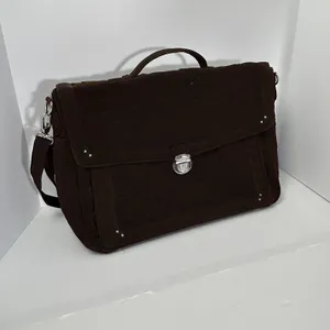 Vera Bradley Brown Quilted Briefcase Messenger Laptop Bag Floral‎ Lining thumbnail 10