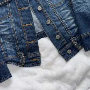 Studded Cropped Denim Jacket | American Rag Cie | Size M thumbnail 8