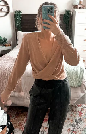 Anthropologie Brown Cropped Longsleeve thumbnail 1