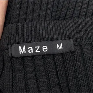 MAZE Lace Up Sweater Size Medium Black Ribbed Knit Office Siren Dark Romantic thumbnail 5