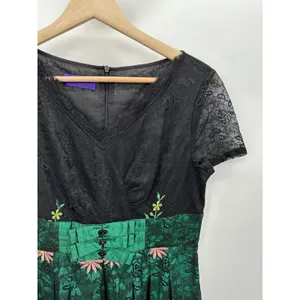 Red Lady Women Floral Lace Embroidery Mini Dress Size S Asian Tea Party Cocktail thumbnail 2