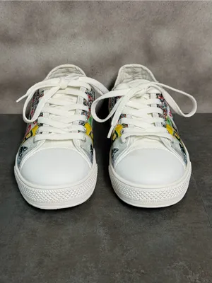 Realtor Canvas Sneakers Women's Size 8 White/Multicolor thumbnail 7
