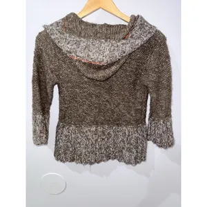 Free People Sz XS Cardigan Hooded Sweater Wool Blend Chunky CottageCore Boho Y2K thumbnail 5
