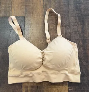 Kindred Bravely Nursing Bra Beige Seamless Maternity Wireless S thumbnail 1