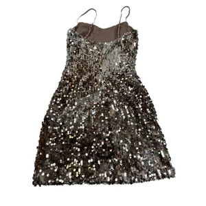 Charlotte Russe Sequin Mini Dress Brown Y2K McBling Party Glam Small thumbnail 4