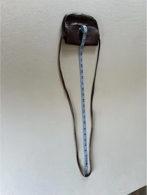 Vintage Brown Leather Mini Crossbody Purse Snap Closure Boho Small Bag thumbnail 9