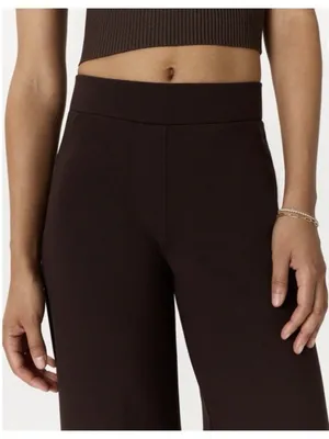 Quince Ultra-Stretch Ponte Wide Leg Pants Espresso Brown Size S thumbnail 5