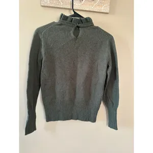 J. Crew Women's Lambs Wool Mock Neck Green Sweater thumbnail 4