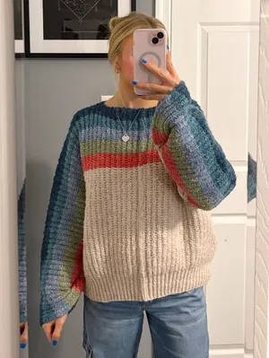 POL Naturally Cooler Striped Sweater thumbnail 1