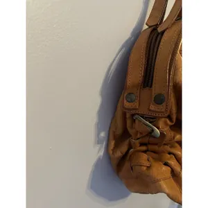Earthbags Fred Salerno Perforated Brown Leather Purse Boho Shoulder Bag Vintage thumbnail 4