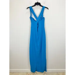 NEW Lulus Glamorous Dedication Blue Sleeveless Column Maxi Dress Formal XL thumbnail 11