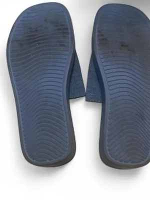 Steve Madden Denim Blue Slide Sandals thumbnail 3