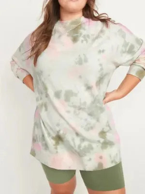 Old Navy Vintage Vibe Long-Sleeve Garment-Dyed French-Terry Tunic Sweatshirt thumbnail 1
