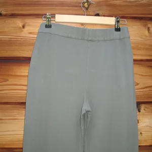 Green Soft Touch Wide Leg Pants Green Size M thumbnail 6
