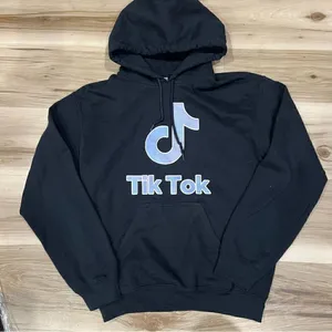 Tik Tok Black Logo Hoodie Women’s Small thumbnail 1