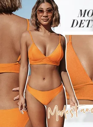Cupshe Solid Low Waist Bikini Set Triangle Two Pieces Swimwear Size‎ S. A-900 thumbnail 1