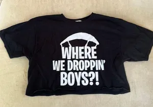 Fortnite Cropped Graphic Tee Black Size M thumbnail 1