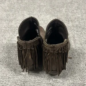 Circle G Corral Fringe Ankle Boots Womens 6 Distressed Leather Western Booties thumbnail 7