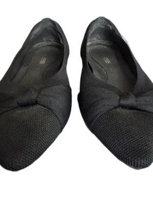 Dream Paris Black Pointed Toe Knit Bow Flats Women’s Size 7.5 thumbnail 2