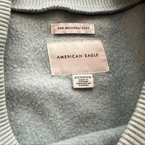 American Eagle Fleece Cinched Crew Neck Sweatshirt Women’s XS thumbnail 4