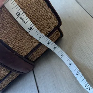 Vintage Leather woven bucket bag brown tone safari tan thumbnail 8