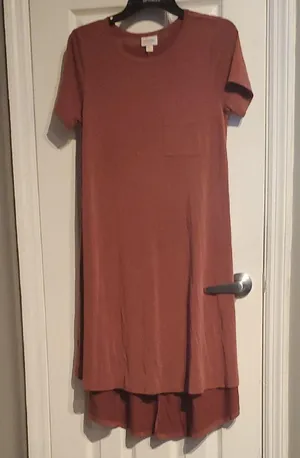 LuLaRoe High Low Dress in Dusty Rose thumbnail 1