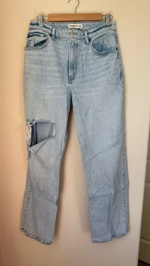 Abercrombie & Fitch The 90’s Relaxed Jean High Rise Size 30 | 10R thumbnail 1