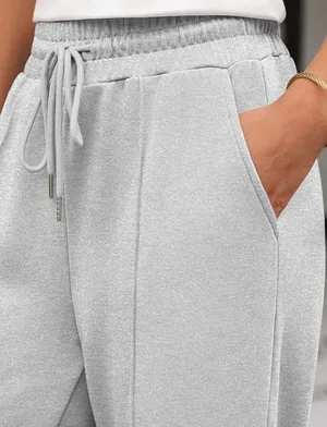 Amazon Womens Wide Leg Sweatpants Baggy Lounge Travel Pants thumbnail 5