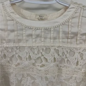 Anthropologie Tiny Elegant Cream Lace Women's Blouse thumbnail 8