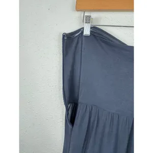 Kimchi Blue Womens Strapless Sweetheart Maxi Dress Gray Pleated Bodice Large thumbnail 5